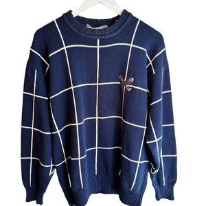 John Ashford Blue Crew Neck Golf Sweater